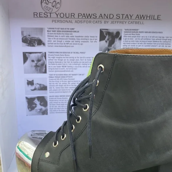 Jeffrey Campbell Lita-Cap Black Washed Silver Platform Shoes. - Picture 5 of 5